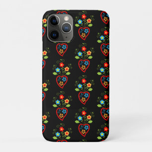 フォークポルトガルの開花ハート iPhone 11 PROケース