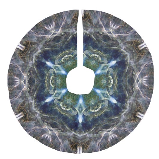 フォークマンダラブラッシュポリエステルツリースカート フェイクリネンツリースカート (正面)