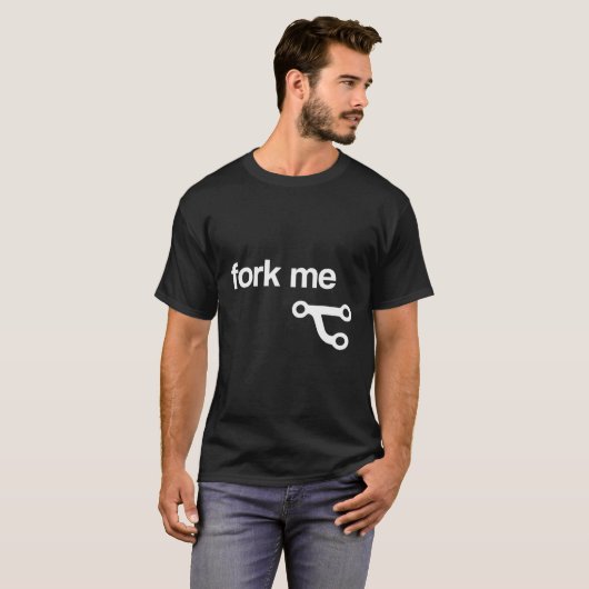 フォークミーおもしろいInnuendo Coder Git Tシャツ (正面フル)