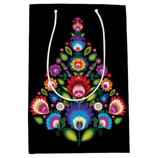 フォークメッセージ付きクリスマスカスタム抱き枕 ミディアムペーパーバッグ (正面)