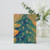 フォークメリーアートクリスマスツリーホリデーデコール シーズンポストカード (スタンド正面)