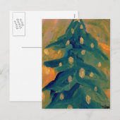 フォークメリーアートクリスマスツリーホリデーデコール シーズンポストカード (正面/裏面)