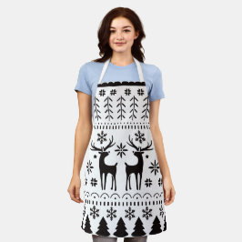 フォークモダンアートクリスマストインデア エプロン