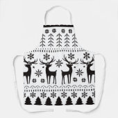 フォークモダンアートクリスマストインデア エプロン (正面)