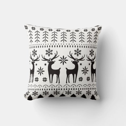 フォークモダンアートクリスマストインデア クッション (正面)