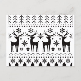 フォークモダンアートクリスマストインデア シーズンポストカード