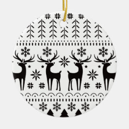 フォークモダンアートクリスマストインデア セラミックオーナメント