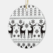 フォークモダンアートクリスマストインデア セラミックオーナメント (左)