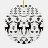 フォークモダンアートクリスマストインデア セラミックオーナメント (裏面)