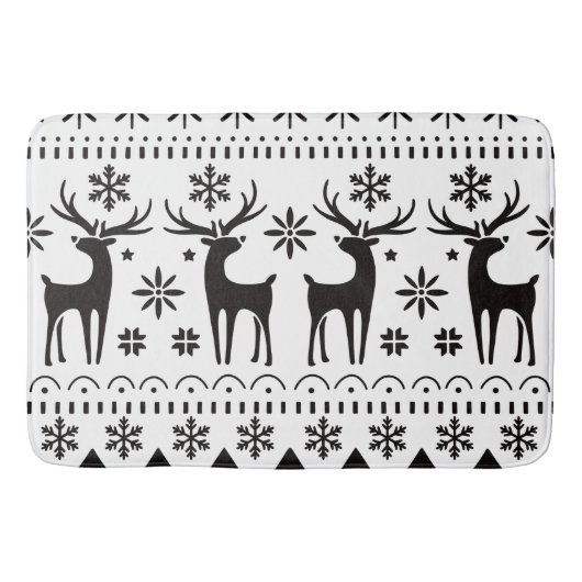 フォークモダンアートクリスマストインデア バスマット (正面)