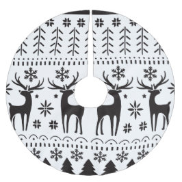 フォークモダンアートクリスマストインデア ブラッシュドポリエステルツリースカート