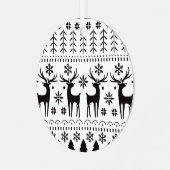 フォークモダンアートクリスマストインデア メタルオーナメント (正面左)