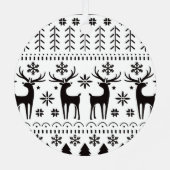 フォークモダンアートクリスマストインデア メタルオーナメント (裏面)