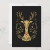 フォークモダンアートクリスマストインデア 招待状 (裏面)