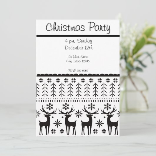 フォークモダンアートクリスマストインデア 招待状 (スタンド正面)