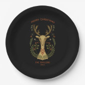 フォークモダンアートクリスマストナディアススクエアステッカー ペーパープレート (正面)