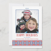 フォークモダンアート刺繍 |スラブ模様 シーズンカード (正面)