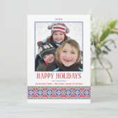 フォークモダンアート刺繍 |スラブ模様 シーズンカード (スタンド正面)