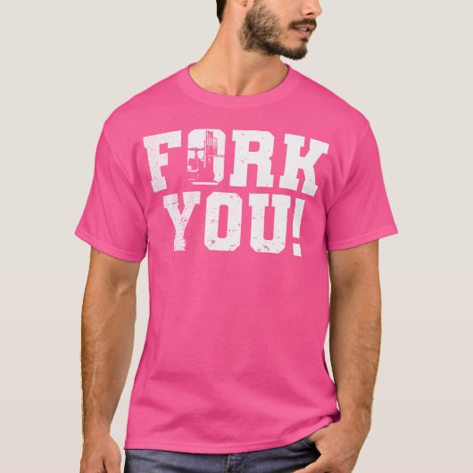 フォークユーフォークリフトオペレータ Tシャツ (正面)