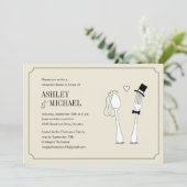 フォークラブスプーンリハーサルディナー招待状 招待状 (スタンド正面)