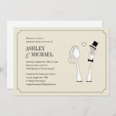 フォークラブスプーンリハーサルディナー招待状 招待状 (正面/裏面)