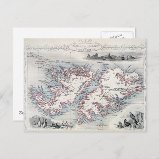フォークランド諸島とパタゴニア,シリーズWから ポストカード (正面/裏面)