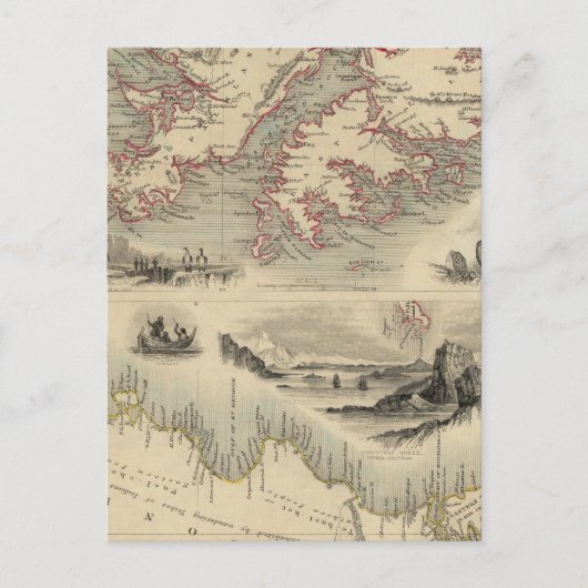 フォークランド諸島とパタゴニア ポストカード (正面)