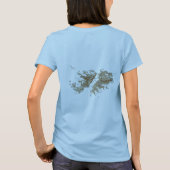 フォークランド諸島の旗+地図+テキストTシャツ Tシャツ (裏面)