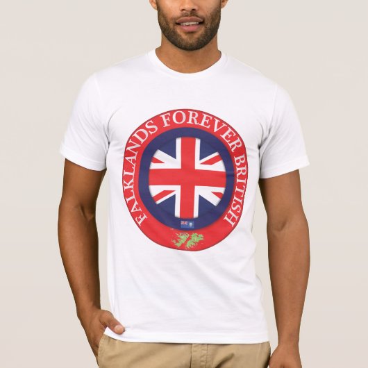 フォークランド諸島は永遠に英国領 Tシャツ (正面)