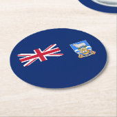 フォークランド諸島国旗 ラウンドペーパーコースター (アングル)