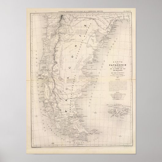 フォークランド,ティエラ・デル・フエゴ,パタゴニア ポスター (正面)