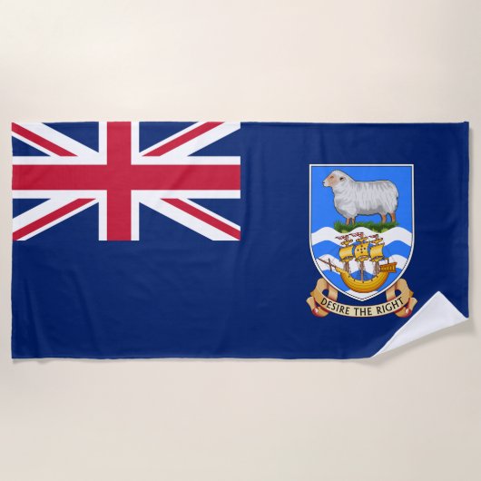 フォークランド(マルビナス)諸島国旗(英国領) ビーチタオル (正面)
