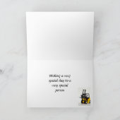 フォークリフトが付いている65バースデー・カード カード (内部)