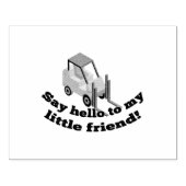 フォークリフトに挨拶 ラバースタンプ (インプリント)