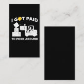 フォークリフトのオペレータが有料のフォークリフティング倉庫を受け取る 名刺 (正面/裏面)