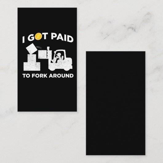 フォークリフトのオペレータが有料のフォークリフティング倉庫を受け取る 名刺 (正面/裏面)