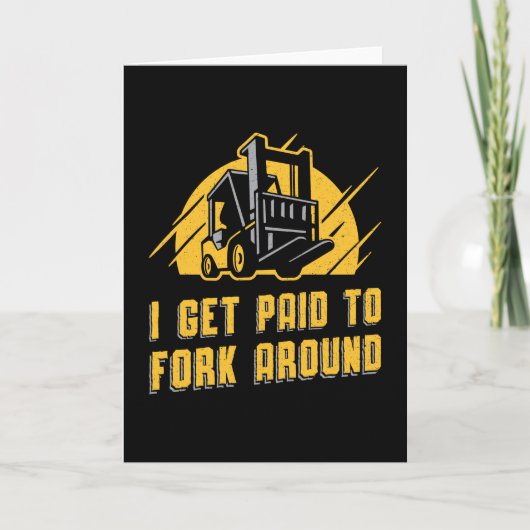 フォークリフトのオペレーターIがフォークトラックに支払のまわりにわれる カード (正面)