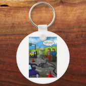 フォークリフトのギフトおもしろいティーのマグカップ等を呼び出す キーホルダー (正面)
