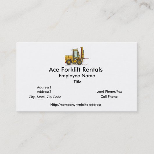 フォークリフトの名刺 名刺 (正面)