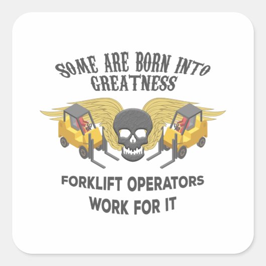 フォークリフトの大物 スクエアシール (正面)