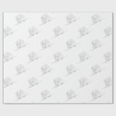 フォークリフトの実線 ラッピングペーパー (フラット)