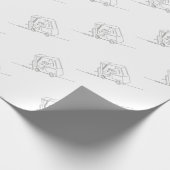 フォークリフトの実線 ラッピングペーパー (角)