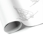 フォークリフトの実線 ラッピングペーパー (ロールコーナー)