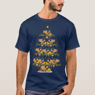 フォークリフトの恋人クリスマスマッチングサンタフォークリフトキリスト Tシャツ