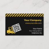 フォークリフトの持ち上げQRコード 名刺 (正面)