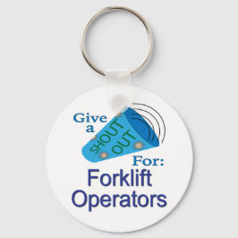 フォークリフトの操作者に大声で叫ぶ キーホルダー