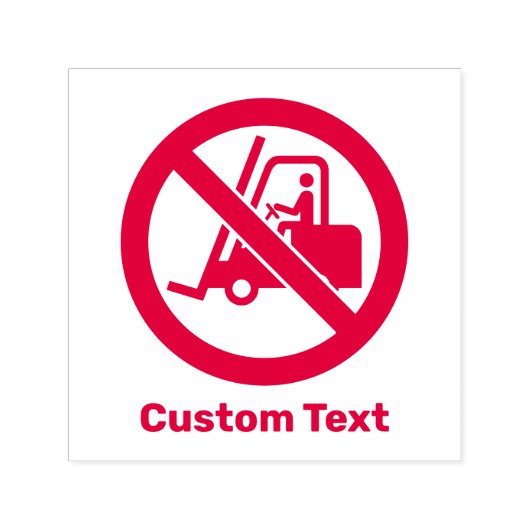 フォークリフトの標識なし セルフインキングスタンプ (デザイン)