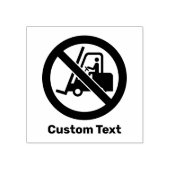 フォークリフトの標識なし ラバースタンプ (インプリント)