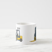 フォークリフトの漫画イラストレーション エスプレッソカップ (正面)