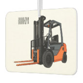 フォークリフトの漫画イラストレーション カーエアーフレッシュナー (左)